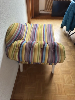 Chaiselongue   Recamiere gestreift Vintage Stil Bild 5