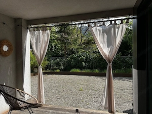 Teleskop Vorhangstange inkl. Outdoor Vorhänge