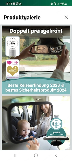 Auto Innenspiegel für Baby - wie neu Bild 5