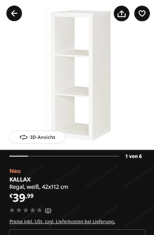 Ikea Kallax Regal mit Einsätzen Bild 3