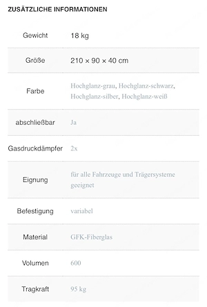 Dachbox Moby Dick Bild 2