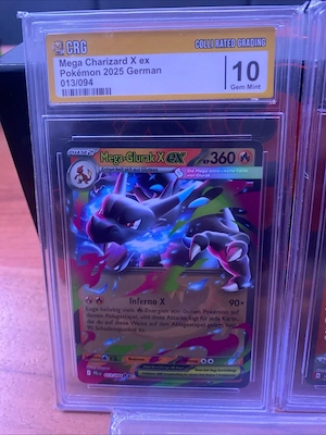    Pokémon Karten CRG 10   Mega Glurak X EX + Lycanroc EX   Top Zustand    Bild 2