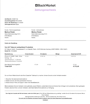 Verkaufe iPhone 14 - gelb - mit Zertifikatsnummer Bild 3