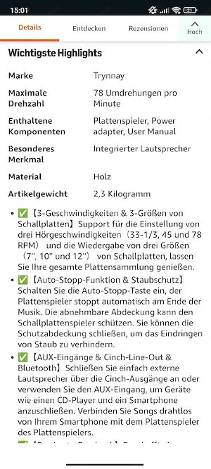 Schallplattenspieler + Regal Bild 3