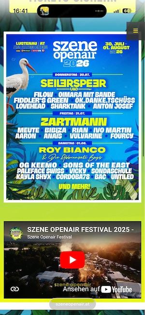 Szene Openair Vestival Pass Ticket Bild 2