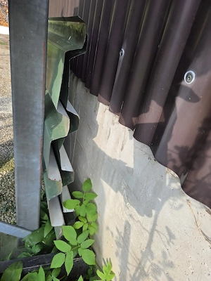 Trapezblech  Brennholz Abdeckung Bild 2