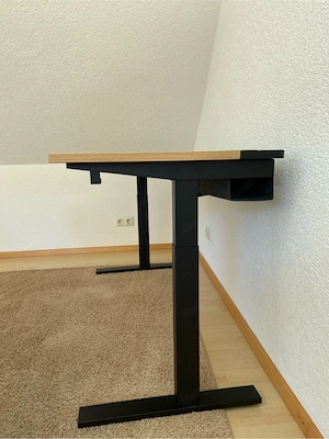 Schreibtisch Mittzon, 140 x 60 cm, Eiche Furnier Schwarz Bild 4