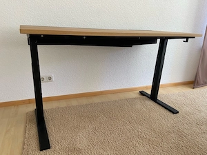 Schreibtisch Mittzon, 140 x 60 cm, Eiche Furnier Schwarz Bild 2