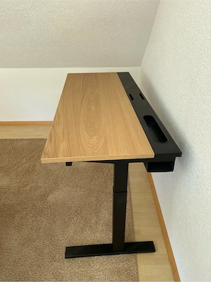 Schreibtisch Mittzon, 140 x 60 cm, Eiche Furnier Schwarz Bild 3