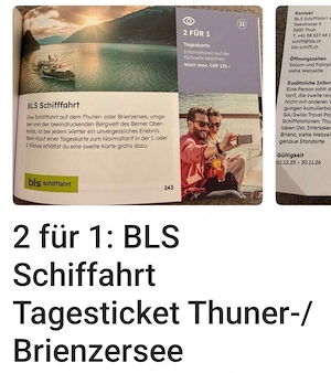 Gutschein Schiffahrt Schweizerseen Wert sfr 120 Bild 2