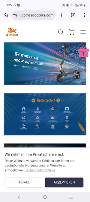 Verkaufe E-Scooter Kukirin G2 Bild 7