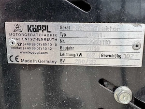 Köppl CL 11 mit Schneefräse und Schneeschild  Bild 6