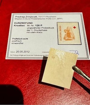 Briefmarke Probedruck Bild 2