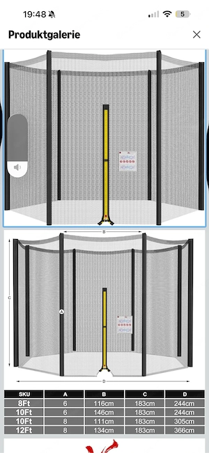 Trampolinnetz  Bild 2