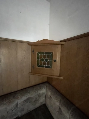 Hängeschrank Wohnzimmerschrank Ecksitzecke Holz zu verschenken Möbel Bild 2