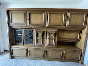 Wohnzimmerschrank Hängeschrank Ecksitzecke Holz