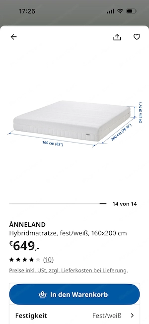 Matratze von IKEA Bild 2