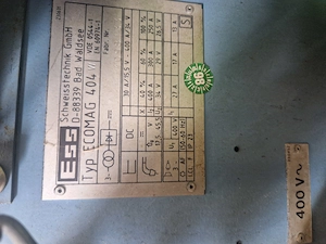 Schutzgasschweißgerät Ess 400v Bild 3