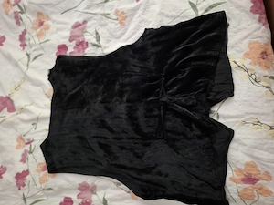 Samtgilet Taxi Model Gr M schwarz