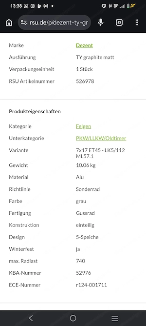 Dezent Felge 17 zoll Bild 4