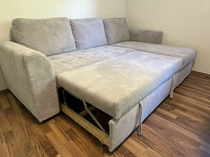 Graue Couch mit Courd Bild 3