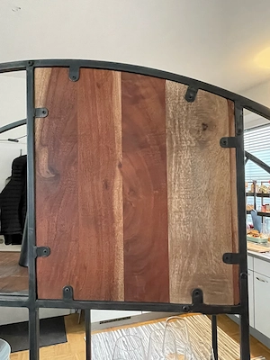 Regal rund Stahlrahmen Holz Blickfang Bild 3