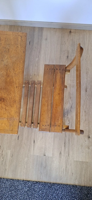 Antike Kinder Schulbank Bild 5