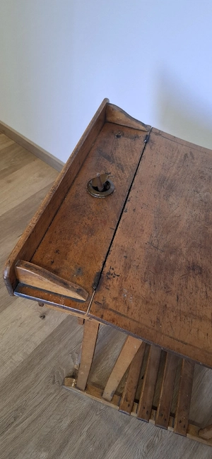 Antike Kinder Schulbank Bild 4