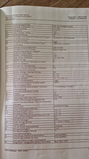 Vespa Typ VBB 150ccm Bild 6