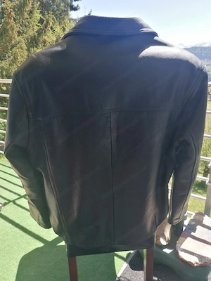 Vintage Lederjacke Montgomery New Tradition   Echtes Rindleder   Größe L   Neuwertig Bild 3
