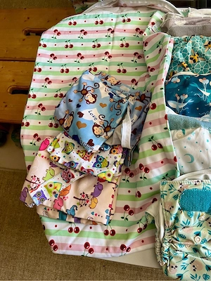 Stoffwindeln, auch AIO, Einlagen (Bambus oder Biobaumwolle), wetbags Bild 4