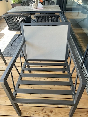 hochwertige Loungensessel (Alugestell-anthrazit pulverbeschichtet) Bild 2