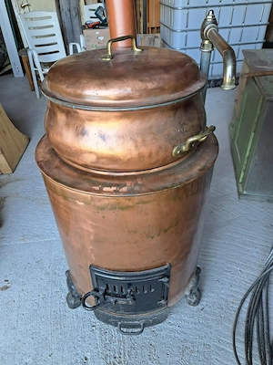 Alter Waschkessel Kupfer  Bild 2