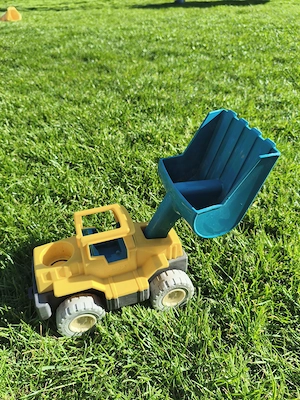 Playmobil Bagger mit Schaufel Garten Spielzeug Sandfahrzeug Bild 2