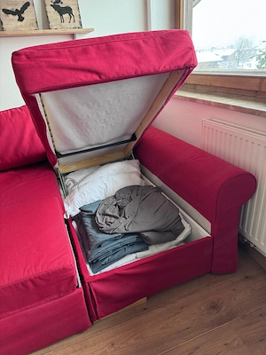 Einzelstück! Coole, praktische Ektorp Ikea Schlafcouch mit Recamiere Bild 4