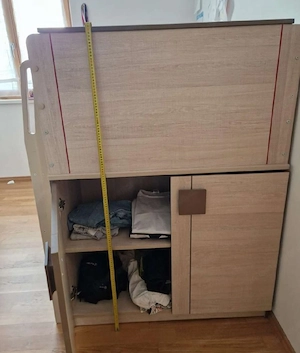 Hochbett 90x200 inkl. Schreibtisch & Stauraum - guter Zustand Bild 3