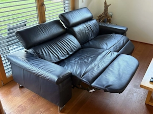 Top Fernsehcouch aus Leder, elektrische Relaxfunktion! Bild 2
