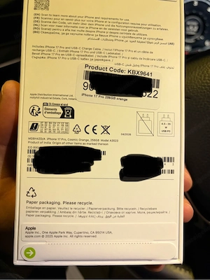 iPhone 17 Pro   256 GB   Orange (Neu & ungeöffnet) Bild 2