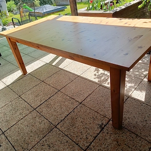 Voll Holztisch 104x204 ausziehbar auf 297 cm, inkl 2 Ausziehplatten, gebraucht. Bild 2