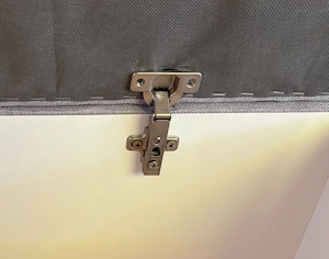 Sitzbank mit Stauraum   Kistenbank   grau, Skandinavischer Stil Bild 4