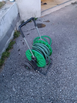 Gartenschlauch auf Haspel