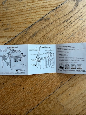 NEU! Universal-Reiseadapter, Reisestecker mit Ladeanschluss für USB-A und USB-C Steckdosenadapter Bild 5