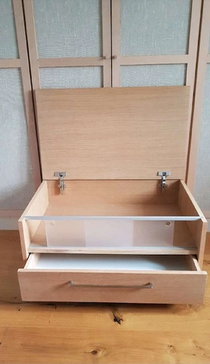 Couch- TV-Tisch, Unikat, Eiche Furnier Bild 3