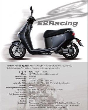 Ecooter E2R - Elektro Motorroller 125er-Klasse  Bild 2