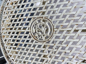 Sitzgruppe aus Eisen  Shabby Chic  Bild 3