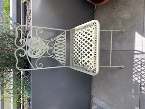 Sitzgruppe aus Eisen  Shabby Chic  Bild 2