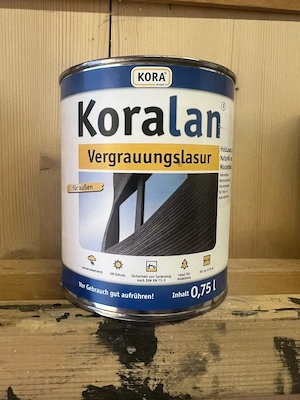 Farbe, Holzlasur dunkelgrau