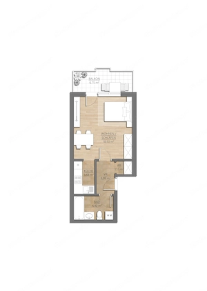 Schönes 1-Zimmer-Apartment im Zentrum von Dornbirn (Nähe FH, Krankenhaus) Bild 8