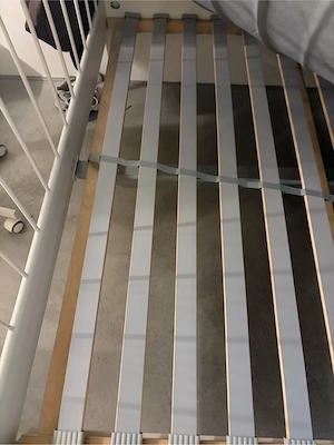 vida XL Bettgestell Weiß mit Lattenrost und Matratze  Bild 5