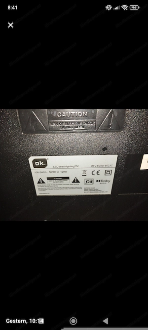Fernseher Marke OK  Bild 3